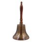 Large & Heavy Solid Brass Loud Hand Call Bell for Weddings, Christmas, School 11"(H) 5"(D) Antique Brass by THDC - color: Antique