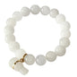 White Jade Bracelet for Meditation & Mindfulness – Calming Energy Jewelry for Women – Gift Set with Red Pouch.