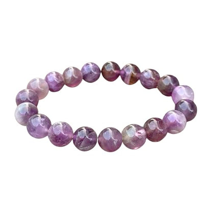 The Alchemist's Arcanum Adjustable Beaded Wrist Accessory for Men and Women, Stretch Fit Stone Bead Jewelry for Daily Wear and Gifting - color: Amethyst