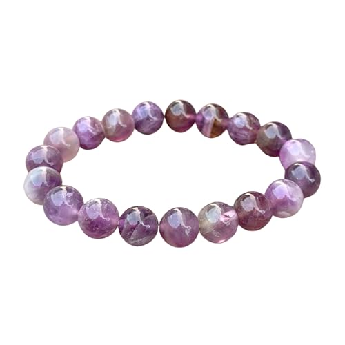 The Alchemist's Arcanum Adjustable Beaded Wrist Accessory for Men and Women, Stretch Fit Stone Bead Jewelry for Daily Wear and Gifting - color: Amethyst