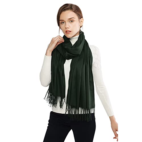 RIIQIICHY Women's Scarf Pashmina Shawls and Wraps for Evening Dress Bridesmaid Wedding Bridal Winter Warm Long Large Scarves - color: Army Green