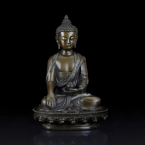 Shakyamuni Buddha Statue – 6.3IN/16CM Handcrafted Bronze Meditating Buddha Sculpture, Sacred Spiritual Artwork for Meditation Room, Temple, or Luxury Home Décor - color: 6.3in Shakyamuni