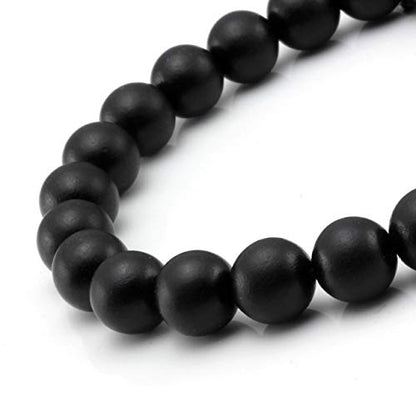 Men Women Wooden Bead Bracelet Natural Wood Yoga Bracelet Bangle - color: E:6pcs 8mm