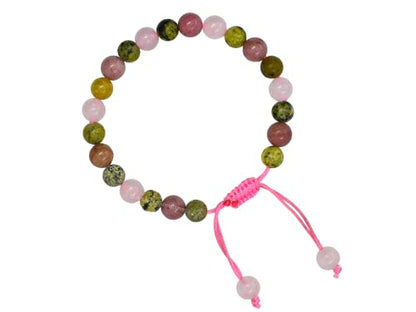 Amazing Gemstone Love Manifestation Bracelet - Serpentine Rhodonite Rose Quartz Bracelet Set for Men Women Healing Calming Anxiety Stress Relief Gifts Pulseras Para Hombres Mujer Stuffer (Adjustable) - color: Love
