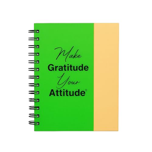 Gratitude Attitude Journal with Meditation Music, Pen, Pad, Sticky Notes, Color Tabs. A self care gift to encourage positive thoughts and mental wellness. (Green, Unisex) - color: Green