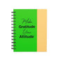 Gratitude Attitude Journal with Meditation Music, Pen, Pad, Sticky Notes, Color Tabs. A self care gift to encourage positive thoughts and mental wellness. (Green, Unisex) - color: Green