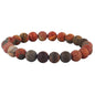 Handmade Natural Imperial Jasper Gem Semi Precious Gemstone 8mm Round Beads Stretch Bracelet 7" Unisex - color: Matte