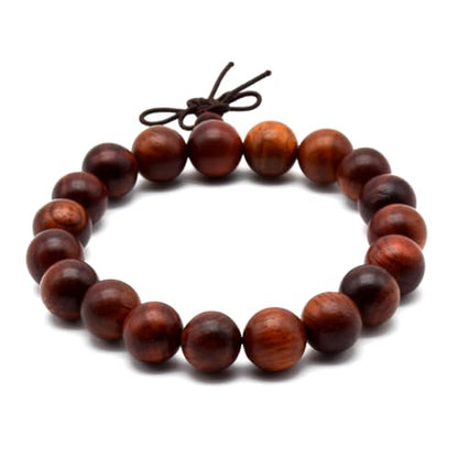 Zen Dear Unisex Natural Rosewood Prayer Beads Buddha Buddhist Prayer Meditation Mala Necklace Bracelet - style: 10mm 19 beads
