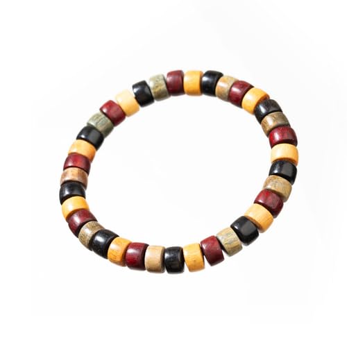 Friendship Bracelets Wooden Beaded Bracelet Bangle for Men and Women Elastic