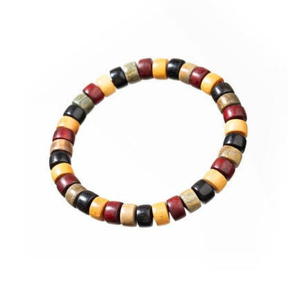 Friendship Bracelets Wooden Beaded Bracelet Bangle for Men and Women Elastic