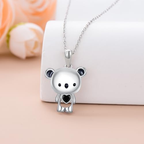 Animal Necklace 925 Sterling Silver Pendant Jewelry Gift for Women Animal Lover - style: Koala