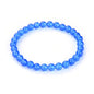 Adabele 1pc Natural Stretch Gemstone Bracelet 6mm (0.24 Inch) Bead 7" 7.5" 8 inch Healing Crystal Quartz Energy Chakra Jewelry Women Birthday Gift - color: Blue Agate, size: 7.5 inch