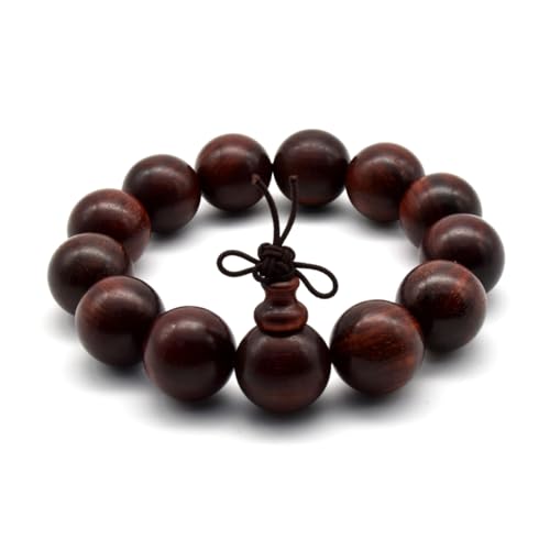 Zen Dear Unisex Natural African Blood Red Sandalwood Bracelet Prayer Beads Tibetan Buddhism Meditation Mala Bead Necklace Yoga