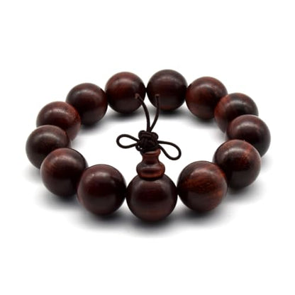Zen Dear Unisex Natural African Blood Red Sandalwood Bracelet Prayer Beads Tibetan Buddhism Meditation Mala Bead Necklace Yoga