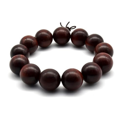Zen Dear Unisex Natural African Blood Red Sandalwood Bracelet Prayer Beads Tibetan Buddhism Meditation Mala Bead Necklace Yoga
