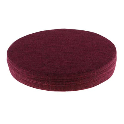 6cm Portable Round Yoga Meditation Cushion - Weight Breathable Linen, Perfect for Home and Outdoor Exercise - Wine Red