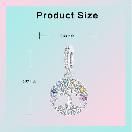 Prayer Cross Elephant Airplane Suitcase Charm 925 Sterling Silver Charms fits for Bracelets Necklace Pendant Bead Charms Jewelry Gift for Women Family - color: 7 Chakra Charm