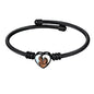 U7 Unisex Simple Cuff Bracelet 18K Real Gold Platinum Plated Fine Bracelets Fashion Jewelry Open Bangle Cuff Bracelets, Twisted or Heart Style - color: K.Heart photo-black