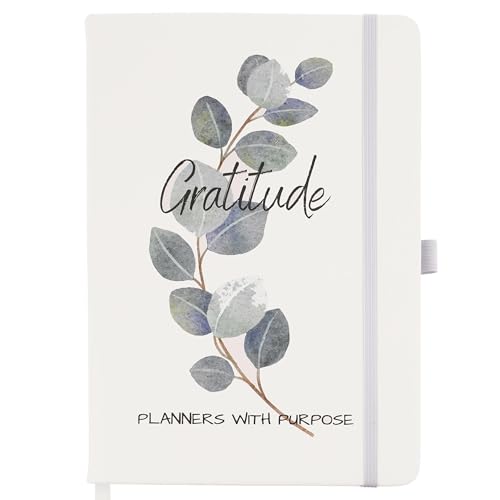Gratitude Journal for Women - 5 Minute Daily Self Care & Mindfulness Planner with Guided Prompts for Positivity, Affirmations, Manifestation, Reflection - Undated Happiness Diary - color: White