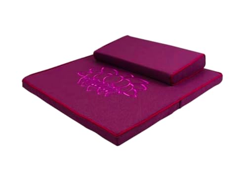 Meditation Cushion - Floor Pillow for Adults - Floor Seating & Meditation Pillow - Yoga Bolster with Washable Cover(Size:60x60cm(24x24inch),Color:Purple) - color: Purple, size: 60x60cm(24x24inch)