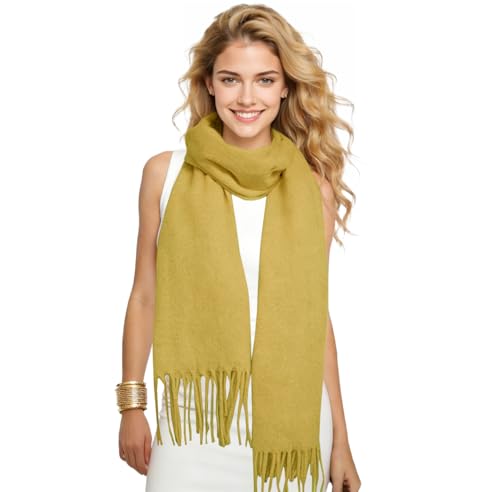 Winter Soft Long Scarf, Pashmina Shawls and Wraps, Warm Large Scarves for Men Women Evening Dress Wedding - color: Camel