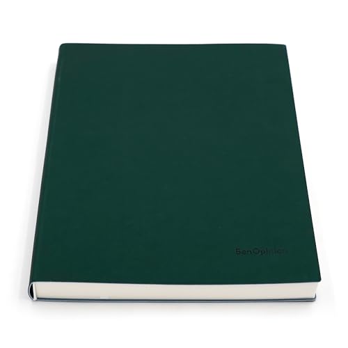 Large Lined Notebook Journal for Writing, Soft Faux Leather Cover, 100GSM Papers, 320 Pages, A4 8.4x11.4 inches Note Book for Work Men Business (Green,Ruled) - color: Green,Ruled