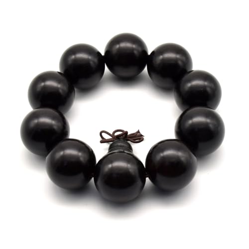 Zen Dear Unisex Natural Ebony Wood Buddhist Prayer Bead Necklace Bracelet Tibetan Prayer Mala Beaded Black - style: 25mm 10beads