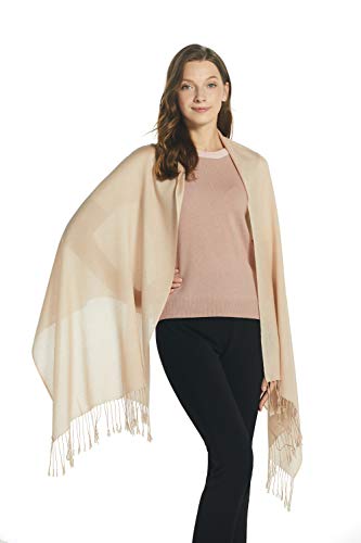 EURKEA Women's Scarf Pashmina Silky Soft Shawls Wraps Stole for Evening, Wedding and Gift - color: Gold