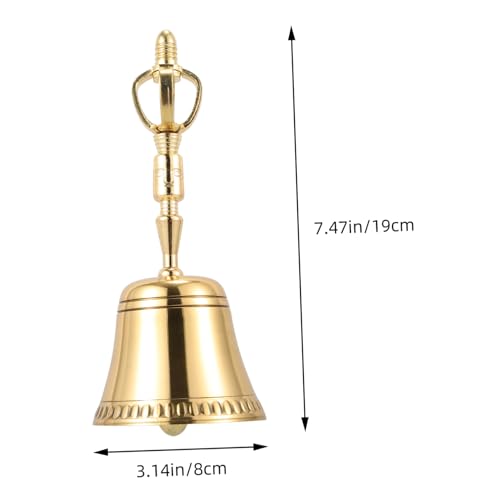 VICASKY Hand Bell Copper Instrument for Buddhist Prayer and Meditation Elegant Design Tranquil Sound for Home Decor and Spiritual Practices