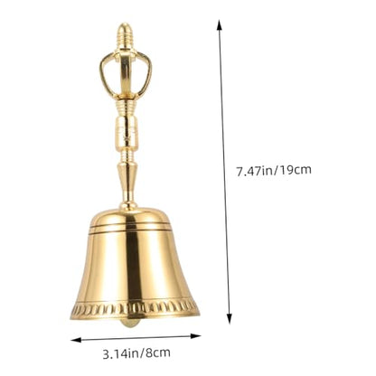 VICASKY Hand Bell Copper Instrument for Buddhist Prayer and Meditation Elegant Design Tranquil Sound for Home Decor and Spiritual Practices
