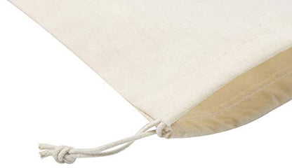 100 Percent Cotton Drawstring Bags, Reusable Quality with Double String, For Pantry Gifts Kitchen - Pack of 6 (Natural Beige, 6 x 8 Inch) - color: Natural Beige, size: 6 x 8 Inch