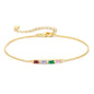 Personalized Birthstone Bracelet for Women – 925 Sterling Silver Adjustable Family Mothers Day Bracelet with Birthstones, Mothers Day, Christmas,Birthday Gift for Mom, Grandma, Wife, Bridesmaid - color: 4 Birthstones