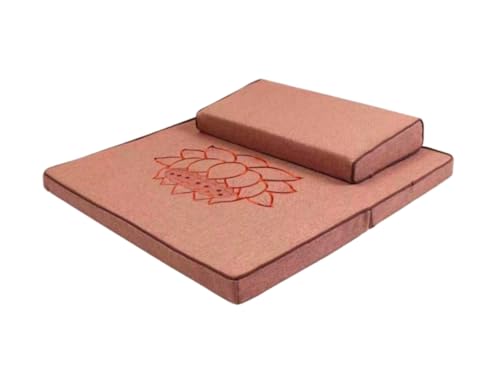 Meditation Cushion - Floor Pillow for Adults - Floor Seating & Meditation Pillow - Yoga Bolster with Washable Cover(Size:60x60cm(24x24inch),Color:Light Coffee) - color: Light Coffee, size: 60x60cm(24x24inch)
