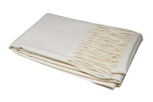 Ocomfly 100% Pashmina Scarf for Women - Premium Womens Scarves - Gift Boxed - Shawls or Wraps - Ultra Soft and Warm - color: Creamy White