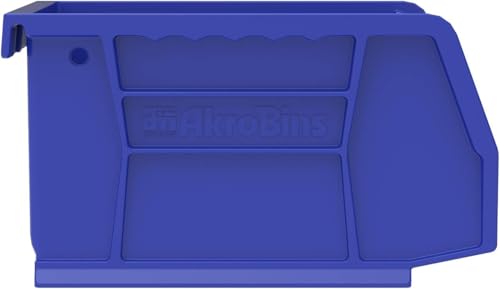 Akro-Mils 30210 AkroBins Plastic Storage Bins, Space-Saving Stackable Bins for Garage, Pantry, Craft Organization, 5" x 4" x 3", Blue, 24-Pack - color: Blue
