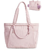 BAGSMART Yoga Tote Bag for Women with Knotted Handle, Lightweight Pilates Bag with Yoga Mat Holder, Gym Bag for Work Travel - color: Baby Pink
