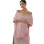 RIIQIICHY Winter Scarfs for Women Pashmina Shawls Wraps for Evening Dresses Large Warm Soft Scarves - color: Pink