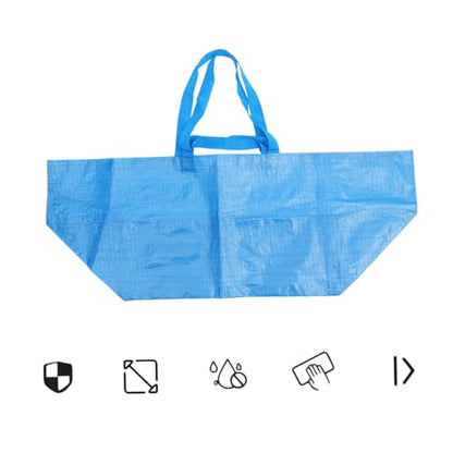 LIFKOME Portable Pp Woven Storage Bag for Household and Travel Dust Bag Lightweight Moving Organizer Space-saving Clothes Pouch for Home and Dorm Use Blue