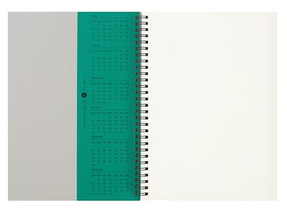 Blank Spiral Notebook 10.12 in x 7.36 in(B5), 160 Pages Blank Paper, Notebook for Sketching, Writing & Study (Emerald) - color: Emerald