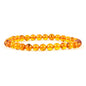 Cherry Tree Collection - Small, Medium, Large Sizes - Gemstone Beaded Bracelets For Women and Men - 6mm Round Beads - color: Amber-Dark, size: Large