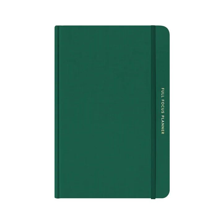 Full Focus Evergreen Linen Planner by Michael Hyatt - The #1 Daily Planner to Set Annual Goals, Increase Focus, Eliminate Overwhelm, and Achieve Your Biggest Goals - Hardcover - color: Evergreen