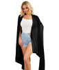 Tencel Cashmere Shawl Wraps for Women,Pashmina Stole Airplane Travel Wool Scarf Blanket Wrap Lightweight UPF 50+ - color: Black