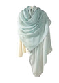 Luxury Cashmere Pashmina Style Shawl - Silk & Wool Blend Scarf, Lightweight Skin-Friendly Wrap - color: Light Blue
