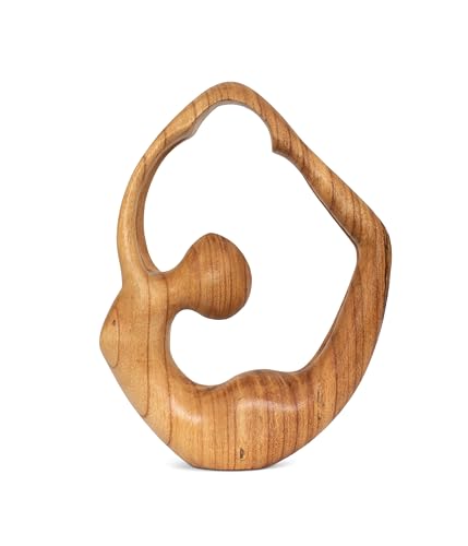 G6 Collection 10" Wooden Handmade Yoga Statue, Yoga Meditation Room Decor, Yoga Decorations for Home, Gift for Yoga Lover, Zen Gift Ideas, Figurine Instructor Office Studio Sculpture Yogi, Bow Pose - style: Bow Pose