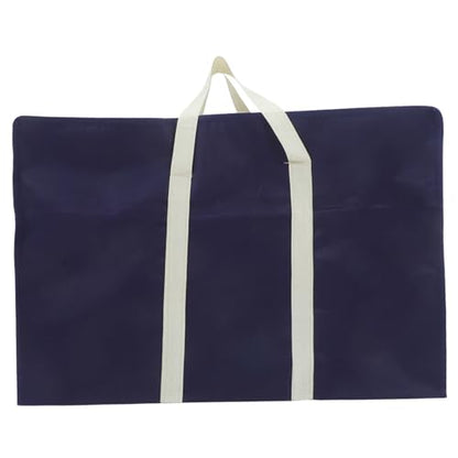 Large Capacity Storage Bag for Moving and Travel Durable Non Woven Space Saving for Blankets and Clothes Convenient Zippered Design for Camping and Closet Organization Navy Blue