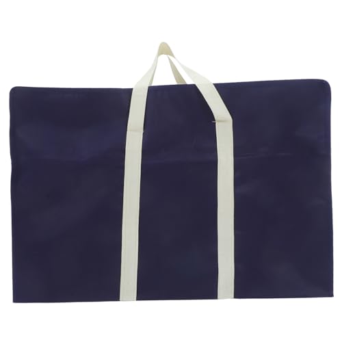 Large Capacity Storage Bag for Moving and Travel Durable Non Woven Space Saving for Blankets and Clothes Convenient Zippered Design for Camping and Closet Organization Navy Blue