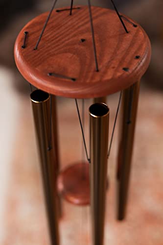 Hamsa Meditation Chimes for Relaxing Sound Healing, 2-YEAR WARRANTY - color: Bronze, style: Hamsa