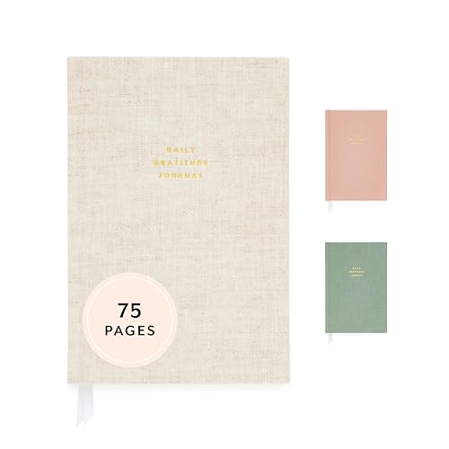 Sugar Paper Gratitude Journal, Daily Guided Gratitude Journal with Prompts for Women & Men, 5 Minute Journal for Self Care, Mindfulness & Reflection, 5.5" x 8", Flax - color: Flax, size: Gratitude Journal