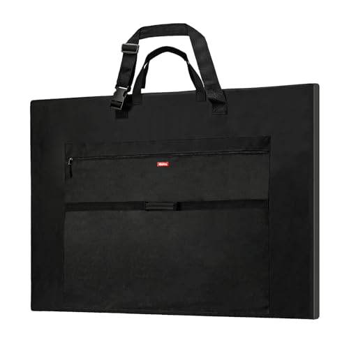 Nicpro Light Weight Art Portfolio Bag, 32 x 42 Inches Waterproof Art Portfolio Case with Shoulder & Handle Carry, for Artwork, Poster, Sketch Drawing, Canvas, Photography, Solar Panel Storage - size: 32 x 42 inches