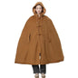 Women Men Meditation Hooded Cloak Double Layer Plush Thickened Coat Comfortable Warm Prayer Robe - color: Brown, size: XX-Large